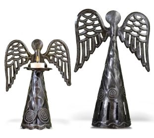 Paired Standing Angels 8''x12''