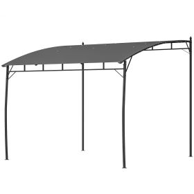 10' x 10' Outdoor Pergola Gazebo, Garden Sun Shade Shelter with Metal Frame for Porch, Patio, Deck, Backyard, Gray