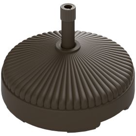 Round Patio Umbrella Base Holder, Heavy Duty Outdoor Umbrella Stand Base, Filled Up to 62lbs with Stand or 51lbs with Water for Garden, Poolside