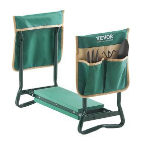 VEVOR Garden Kneeler and Seat, 6 in Wide Kneeling Pad, Heavy Duty Garden Kneeling Stool, Folding Garden Seat with 2 Tool Bags