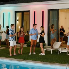 VEVOR Outdoor Wall Lights, 2 Pack, 39.4 Inch Long RGB Modern Exterior Wall Sconce Light Fixtures, 2700K-6000K, IP65 Waterproof Anti-Rust