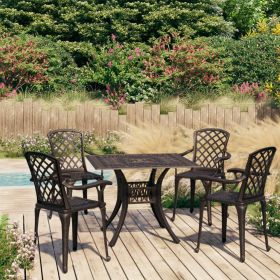 Bistro Set Bronze Cast Aluminum Standard Durable Bistro Set