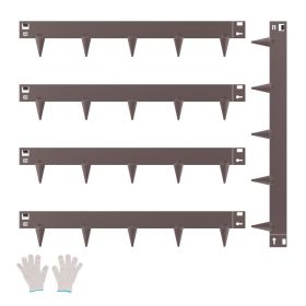 VEVOR Steel Landscape Edging, 5 Packs 39 x 3 in Rust-Resistant Metal Landscape Edging, Bendable Garden Edging Border, Heavy Duty Lawn Edging