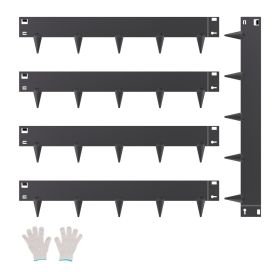 VEVOR Steel Landscape Edging, 5 Packs 39 x 4 in Rust-Resistant Metal Landscape Edging, Bendable Garden Edging Border, Heavy Duty Lawn Edging