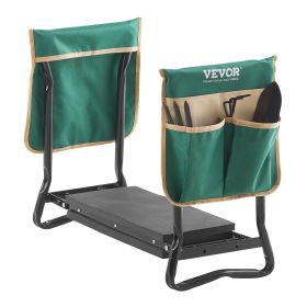 VEVOR Garden Kneeler and Seat, 8 in Wide Kneeling Pad, Heavy Duty Garden Kneeling Stool, Folding Garden Seat with 2 Tool Bags
