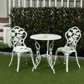 1PC Outdoor Cast Aluminum Patio Furniture Set with Rose Design