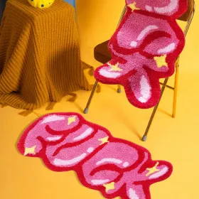 Colorful Rugs, Super Soft Thickened Fluffy Area Rugs For Living Room, Soft Plush Area Rugs, Plush Indoor Rugs For Bedrooms, Fluffy Faux Fur Rugs (Option: Pinkbubbles)