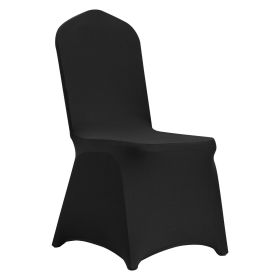 VEVOR Stretch Spandex Folding Chair Covers, Universal Fitted Chair Cover, Removable Washable Protective Slipcovers, for Wedding, Holiday, Banquet (Quantity: 50 pcs, Color: Black)